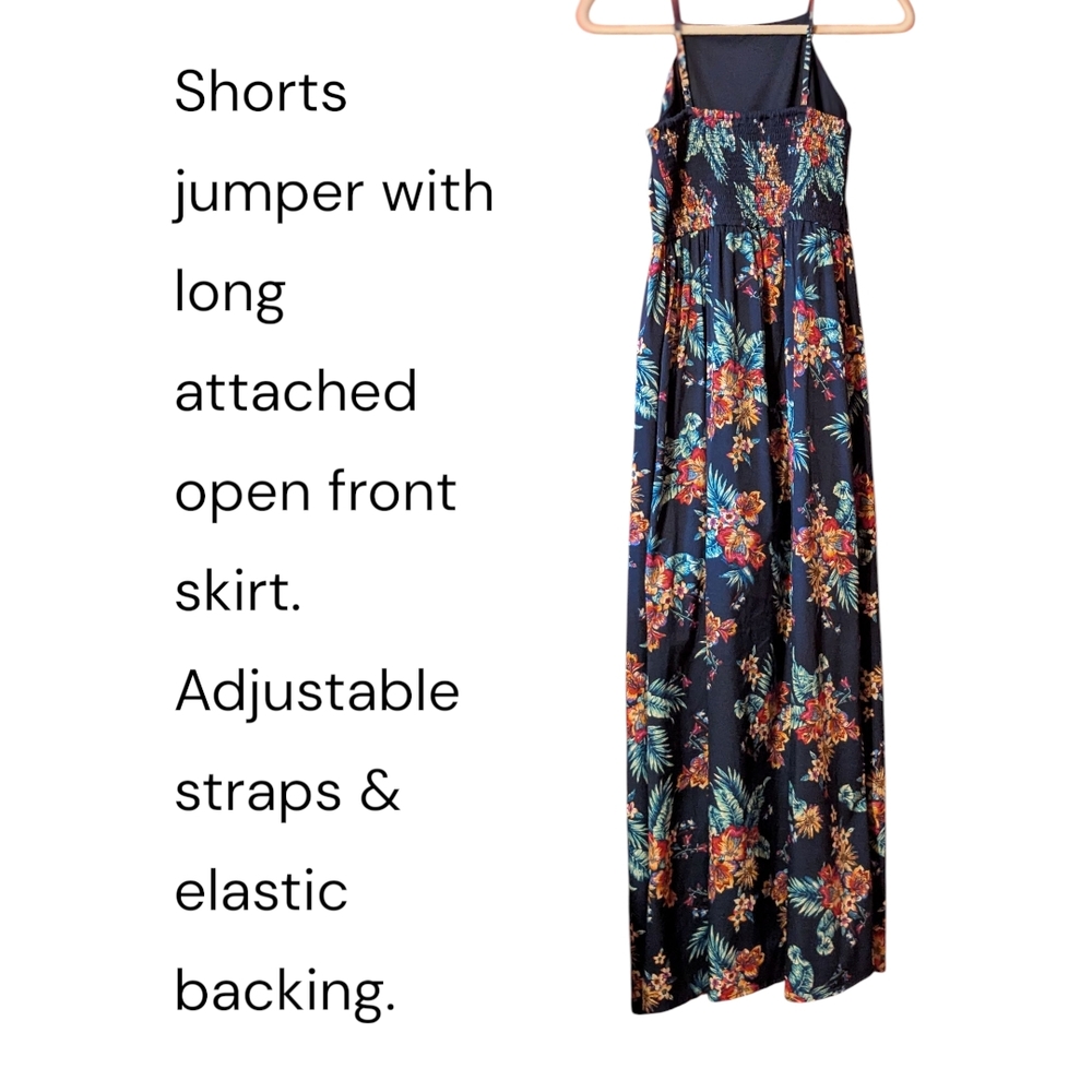 Band of Gypsies Navy Floral Jumpsuit - Picture 2 of 8